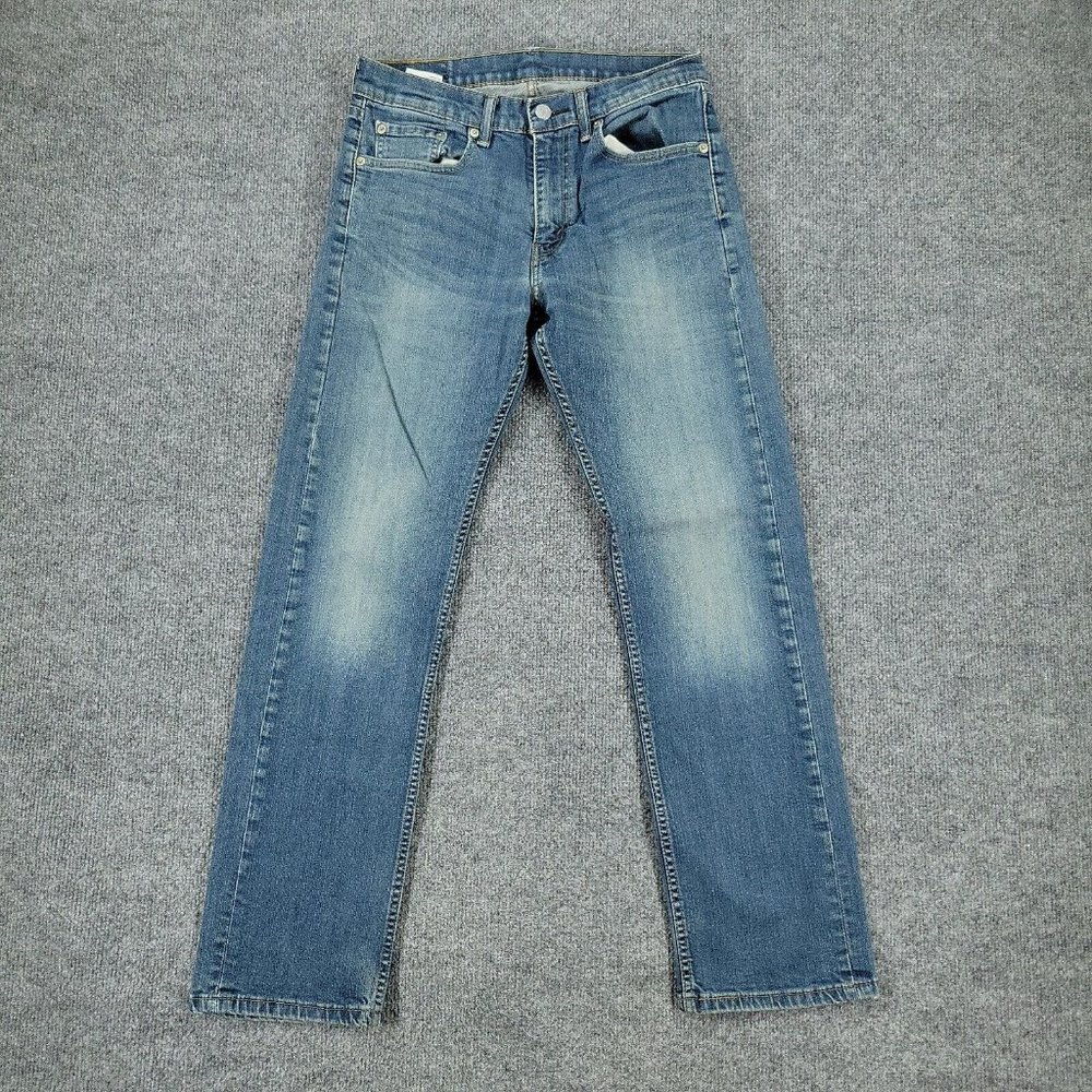 Levi's Jeans Men's 29 Blue Straight Leg Denim Dark Wash Pockets Red Tab (29x28)